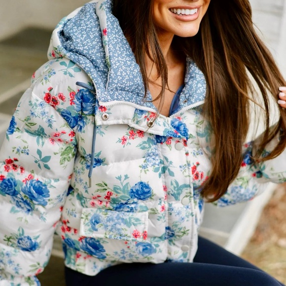 Floral puffer jacket - Picture 2 of 6